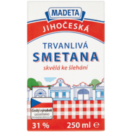 Madeta Jihočeská Smetana trvanlivá 31%