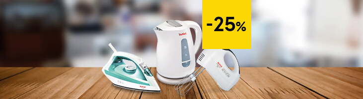 V&scaron;echny Tefal elektrospotřebiče se slevou 25 %