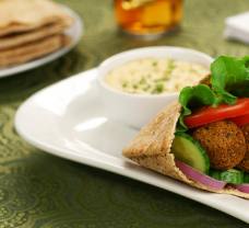 Falafel v pita chlebu bez lepku