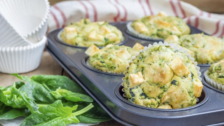 Muffiny se špenátem a feta sýrem bez lepku