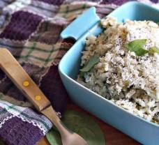 Risotto con spinaci (špenátové risotto)