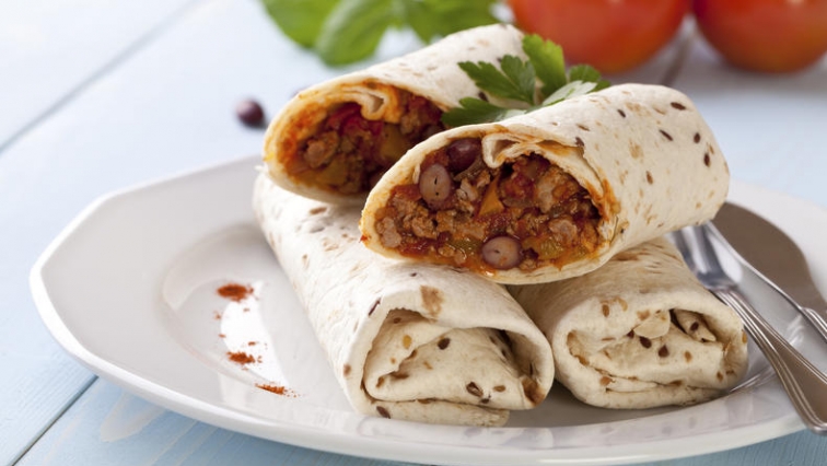 Hovězí burritos s červenými fazolemi