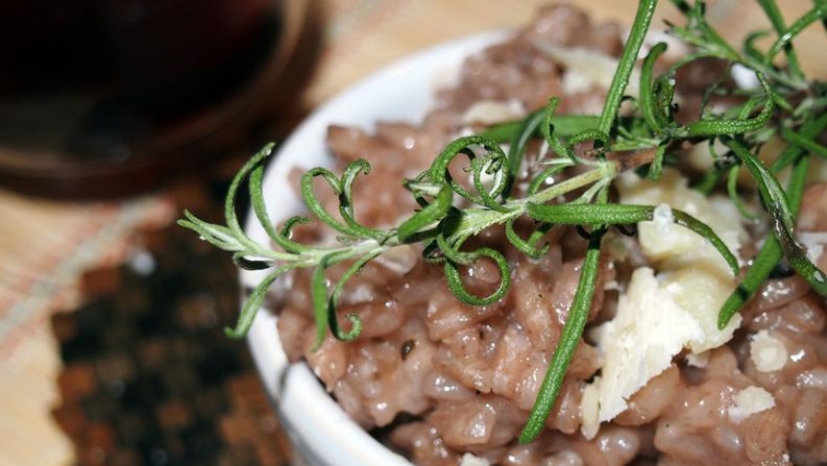 Risotto con vino rosso (Rizoto s červeným vínem)